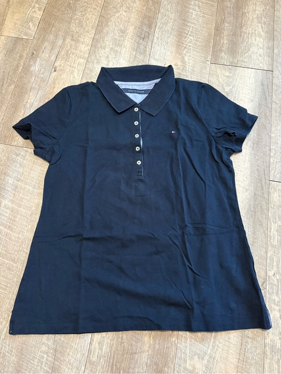 Tommy Hilfiger Tops - Tommy Hilfiger Women's Navy Short-Sleeve Button-Down Polo